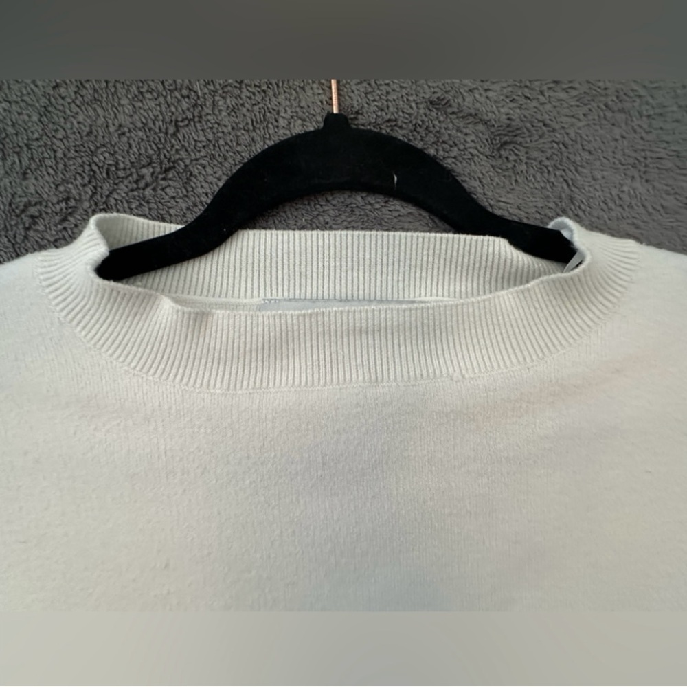 ZARA Knitted Sweater Woman’s Size Small Ivory Oversized Wool Soft Cottagecore - Picture 3 of 15